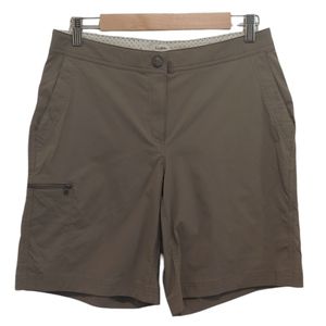 LL Bean Khaki Tan Shorts Size 8 Built in Belt
